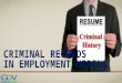 Criminal Records in Employment Hiring