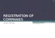 Registration of companies