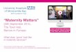 Maternity Matters: What does 'good' look like in maternity services?