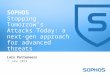 SOPHOS presentation used during the SWITCHPOINT NV/SA Quarterly Experience Day on 7th June 2016