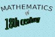 Mathematicians 18th Century