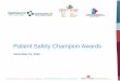 How did they partner with patients for safety? A webinar with the Patient Safety Champion Awards Finalists