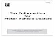 Tax Information for Motor Vehicle Dealers