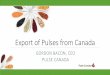 IFPRI - Export of Pulses from Canada, Gordon Bacon, Pulse Canada