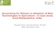 IFPRI-Accounting for Women in Adoption of New Technologies in Agriculture:A Case Study from Maharashtra-Avinash Kishore, Tajuddin Khan, PK Joshi