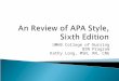 A review for apa fall 2015 1