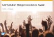 SAP Solution Manager Excellence award 2016 template
