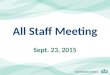 Spokane Regional Health District - All Staff Meeting 2015