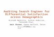 Auditing search engines for differential satisfaction across demographics