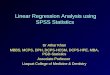 Linear Regression Using SPSS