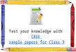 Boost knowledge with CBSE sample papers for class 9