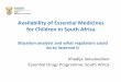 Availability of Essential Medicines for Children in South Africa pdf 
