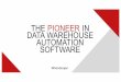 WhereScape, the pioneer in data warehouse automation software
