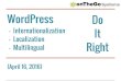 WordPress Internationalization, Localization and Multilingual - Do It Right