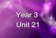 Unit 21 year 3