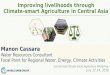 Improving livelihoods through climate smart agriculture in Central Asia