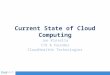 Current State of Cloud Computing (Jan 2016)