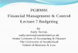 PGBM01 - MBA Financial Management And Control (2015-16 Trm1 A) Lecture 7   budgeting most up to date