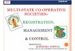 Management & Control of Multi State Co-operative Societies