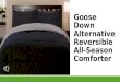Goose down alternative reversible all season comforter