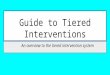 Quick guide to tiered interventions at the elementary school level
