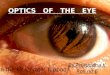Optics of the eye n schematic eye