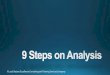 9 Steps on Analysis