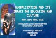 globalization and its impact on education and culture