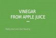 Vinegar from apple juice