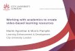 M&L Webinar: “Working with academics to create video-based learning resources”