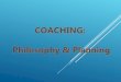 Coaching Philosophy and Planning