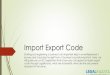 Import export Code Registration