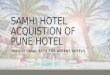 Samhi hotel acquistion of pune Hyatt hotel
