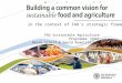 Building a common vision for sustainable food and agriculture – in the context of FAO’s strategic framework