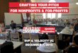 Pitch Crafting for Non-Profit (& For Profit) Ventures