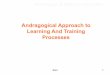 Andragogical Approach to Learning And Training Processes