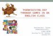 Games in English: Thanksgiving