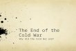 Sec 5N Hist (Elec) Chapter 11: End of Cold War