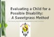 Evaluating our child for a possible disability 1