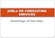 JOBLO HR CONSULTING SERVICES Corporate PPT