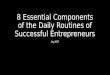 8 essential components of the daily routines of