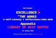 THE WORKS Appendix Library of Best Quotes