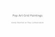 1. pop art grid paintings