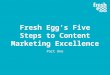 Fresh Egg's Five Steps to Content Marketing Excellence: Part 1