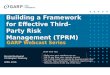 Building A Framework For Effective Third-Party Risk Management (TPRM)