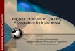 Higher Education Quality Assurance in Indonesia