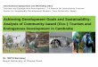 Community-Based Ecotourism and Endogenous Development in Cambodia (Dr. Baromey Neth)