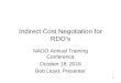 Indirect Cost Negotiation for RDOs