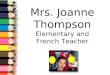 Joanne Thompson Teacher Portfolio