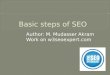 Basic steps of seo